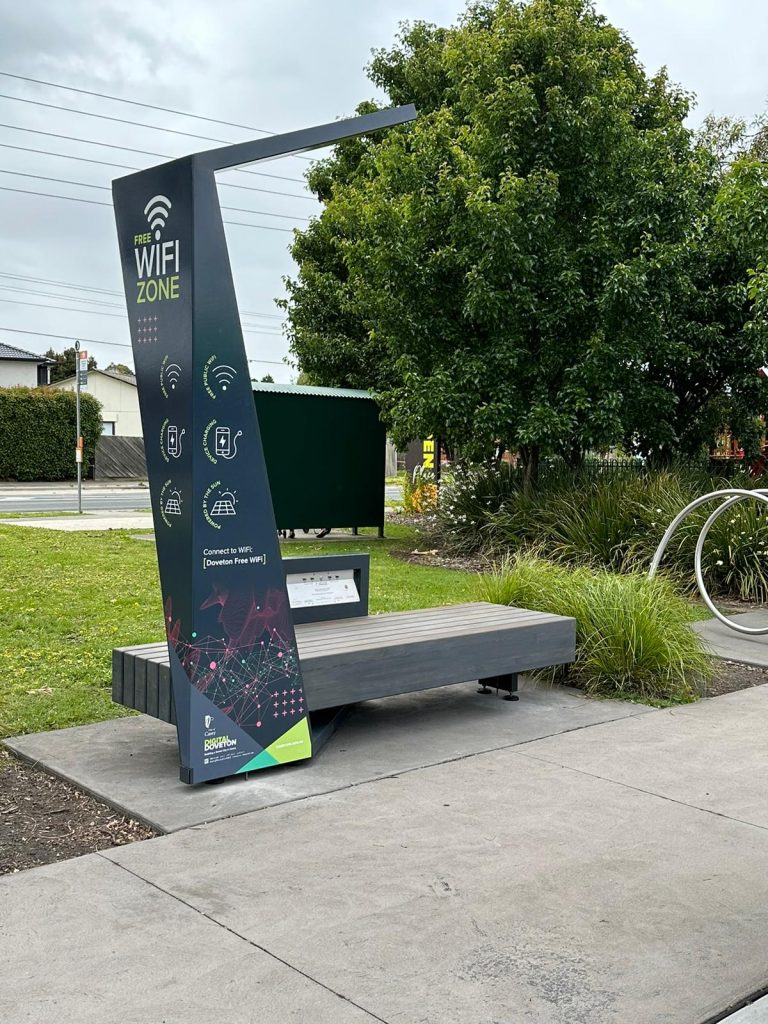 city of casey smart solar benches